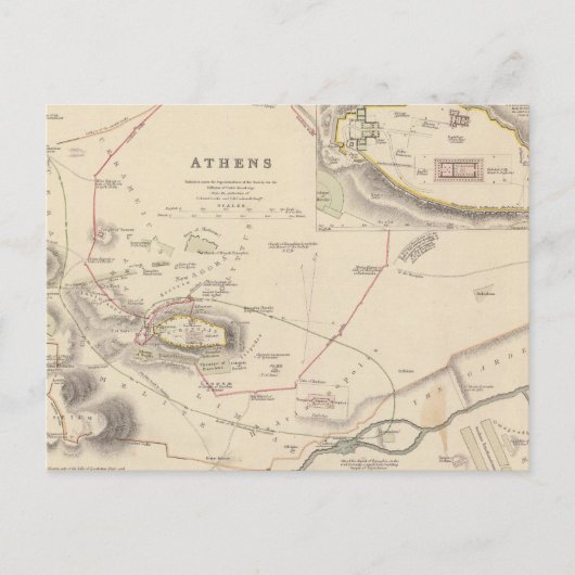 Athen, Akropolis Postkarte (Vorderseite)