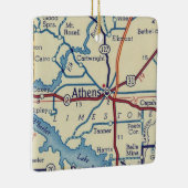 Athen AL Vintag Map Keramikornament (Rechts)