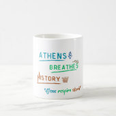 Athen atmet Geschichte - Bilingual Travel Art Kaffeetasse (Mittel)