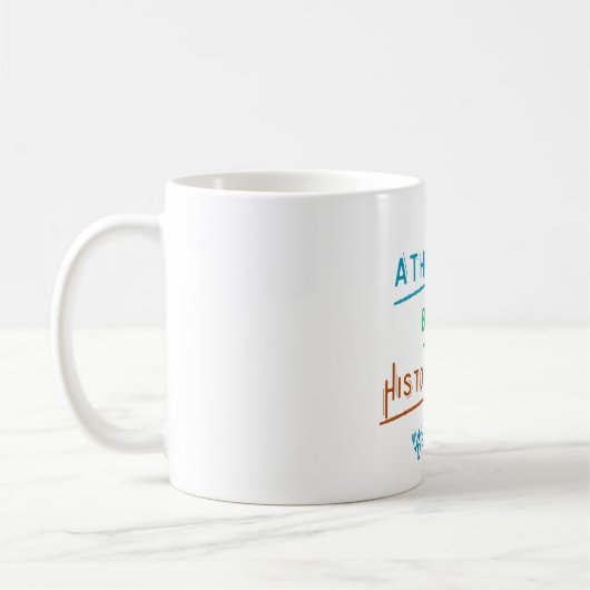 Athen atmet Geschichte - Bilingual Travel Art Kaffeetasse (Links)