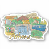 Athen Aufkleber (Vorderseite)