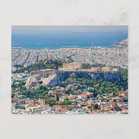 Athen aus dem Lycabettus-Hügel Postkarte (Vorderseite)