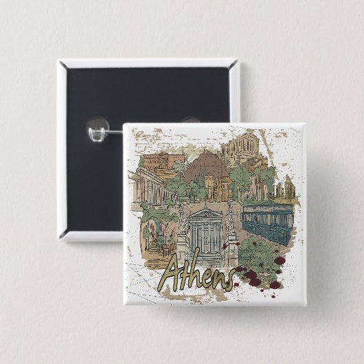 Athen Button (Vorne & Hinten)