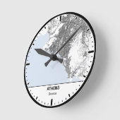 Athen Clock City Line Kunst Runde Wanduhr (Winkel)