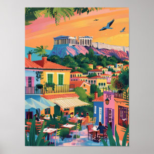 Athen Druck Athen Illustration Griechenland Reise Poster