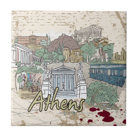 Athen Fliese (Vorderseite)