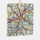 Athen GA Vintage Karte Keramikornament (Rechts)