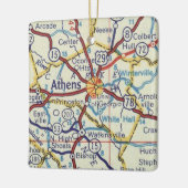 Athen GA Vintage Karte Keramikornament (Links)