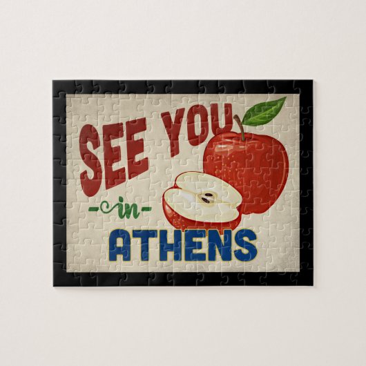 Athen Georgia Apple - Vintage Travel Puzzle (Horizontal)