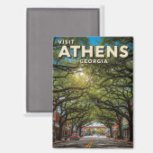 Athen Georgia Reise Magnet (Vorderseite/Rückseite)