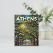 Athen Georgia Reise Postkarte (Stehend Vorderseite)