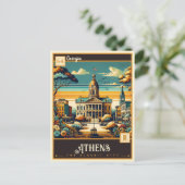 Athen, Georgien | VINTAG Postkarte (Stehend Vorderseite)