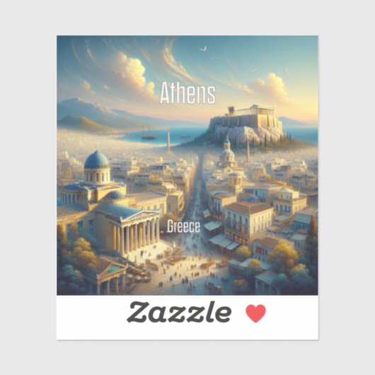 Athen Griechenland 3 Inch Vinyl Sticker (Blatt)