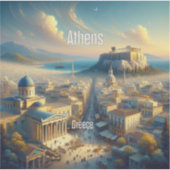 Athen Griechenland 3 Inch Vinyl Sticker (Vorderseite)