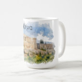 Athen Griechenland Akropolis Parthenon Aquarell Kaffeetasse (VorderseiteRechts)