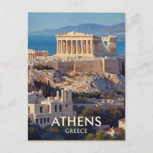 Athen Griechenland Akropolis Phenon Reise Postkarte