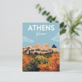 Athen Griechenland Akropolis Postkarte (Stehend Vorderseite)