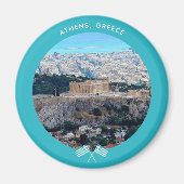 Athen, Griechenland (Akropolis und Meer) Magnet (Vorne)