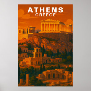Athen, Griechenland Antike Klassische Ruinen Poster