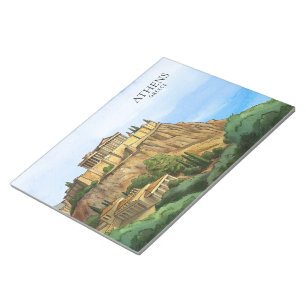 Athen Griechenland Aquarell   Historische Ansichte Notizblock