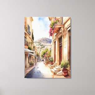 Athen Griechenland Aquarellkunst Leinwanddruck