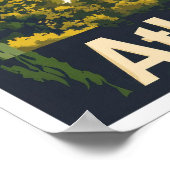 Athen Griechenland Art Vintage Reise Illustration Poster (Ecke)