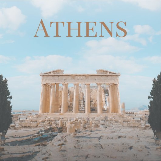 Athen Griechenland Aufkleber (Vorderseite)