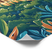 Athen Griechenland Berühmter Vintage Travel Place Poster (Ecke)