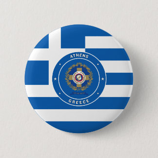Athen, Griechenland - Emblem und Flagge Button