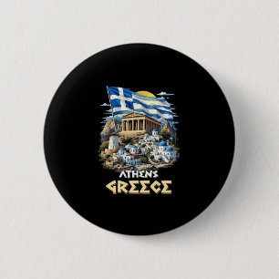 Athen Griechenland Flagge Athen Souvenir Reise Url Button