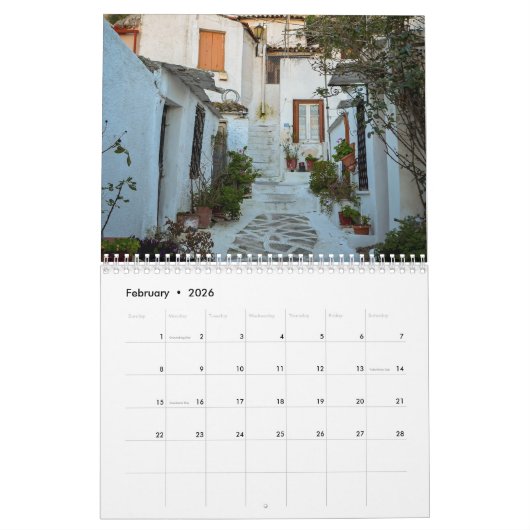 Athen Griechenland - Kalender 2026 (Feb 2026)