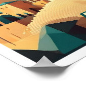 Athen Griechenland künstlerisch bunt Poster (Ecke)