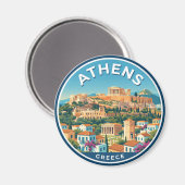 Athen Griechenland Magnet (Vorderseite/Rückseite)