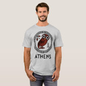 Athen, Griechenland mit athenischem Owl & Meander- T-Shirt (Vorne ganz)