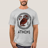 Athen, Griechenland mit athenischem Owl & Meander- T-Shirt (Vorderseite)