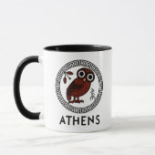 Athen, Griechenland mit athenischem Owl & Meander- Tasse (Links)
