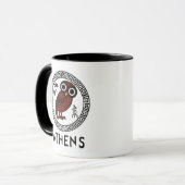 Athen, Griechenland mit athenischem Owl & Meander- Tasse (Vorderseite Links)