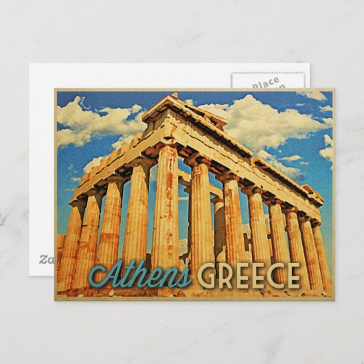 Athen Griechenland Parthenon Postkarte (Vorne/Hinten)