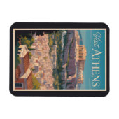 Athen Griechenland Parthenon Reisen Kunst Vintag Magnet (Horizontal)