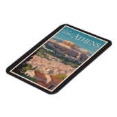 Athen Griechenland Parthenon Reisen Kunst Vintag Magnet (Linke Seite)