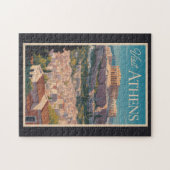 Athen Griechenland Parthenon Reisen Kunst Vintag Puzzle (Horizontal)