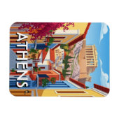 Athen Griechenland Plaka Reise Magnet (Horizontal)