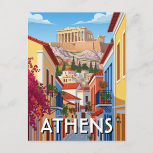 Athen Griechenland Plaka Reise Postkarte