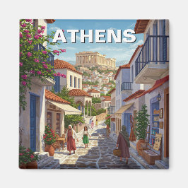 Athen Griechenland Plaka Travel Magnet