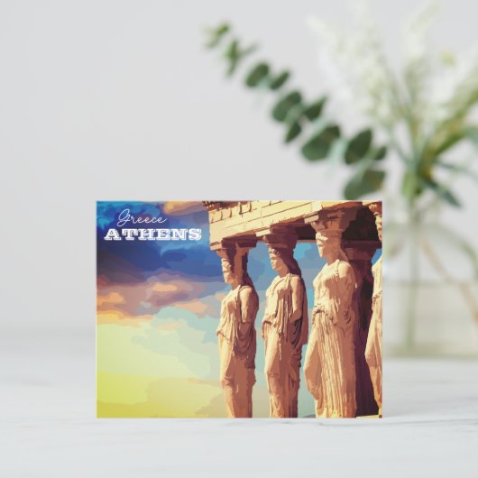 Athen, Griechenland Postkarte (Stehend Vorderseite)