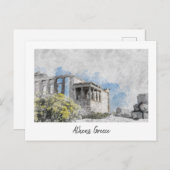 Athen Griechenland Postkarte - Antiker Stadtaufent (Vorne/Hinten)