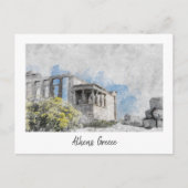 Athen Griechenland Postkarte - Antiker Stadtaufent (Vorderseite)