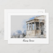 Athen Griechenland Postkarte - Antiker Stadtaufent (Vorne/Hinten)