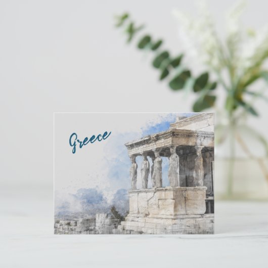 Athen Griechenland Postkarte - Antiker Stadtaufent (Stehend Vorderseite)