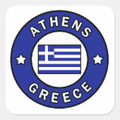 Athen Griechenland Quadratischer Aufkleber (Vorderseite)